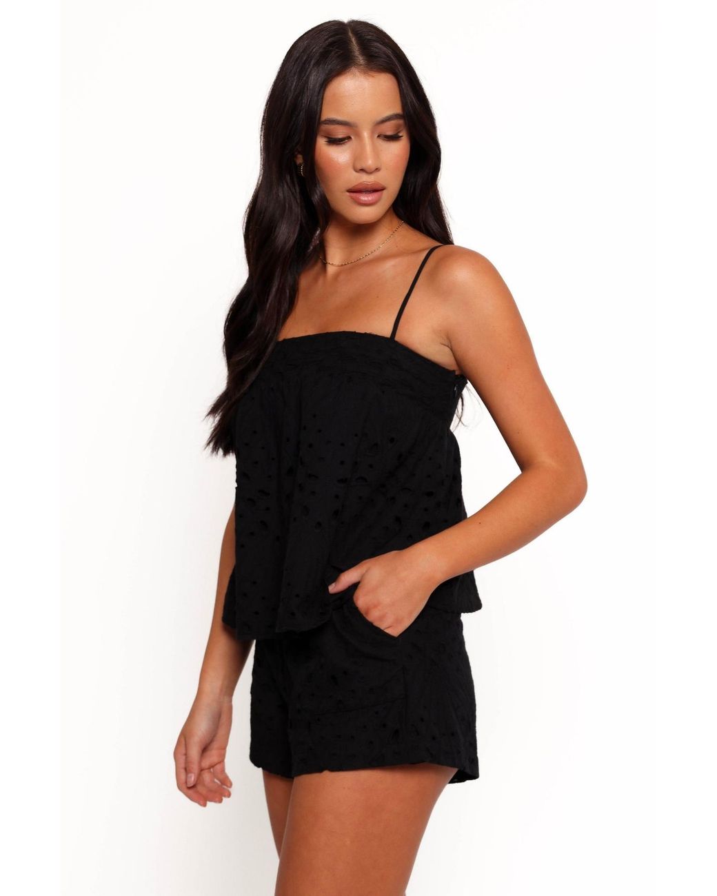 Petal & Pup Black Calla Short Set