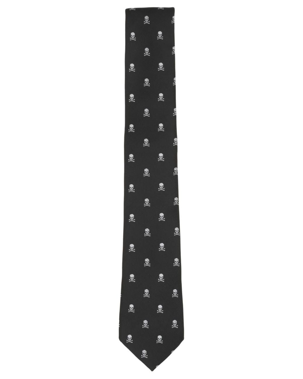 BarIII Blue Cross-bone Solid Skinny Tie for men