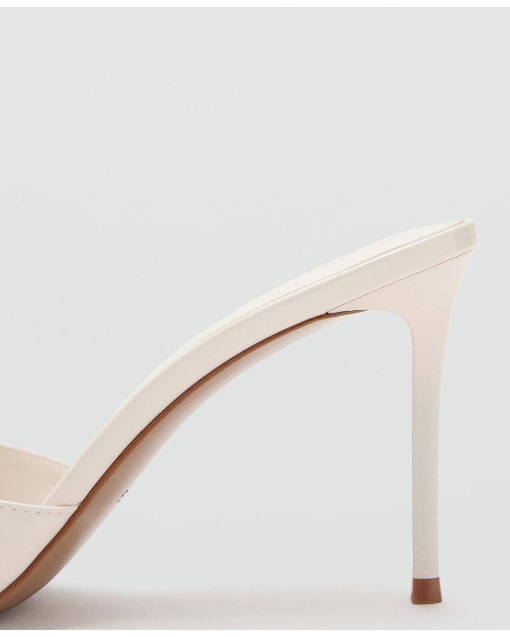 Mango White Stiletto Heel Sandals
