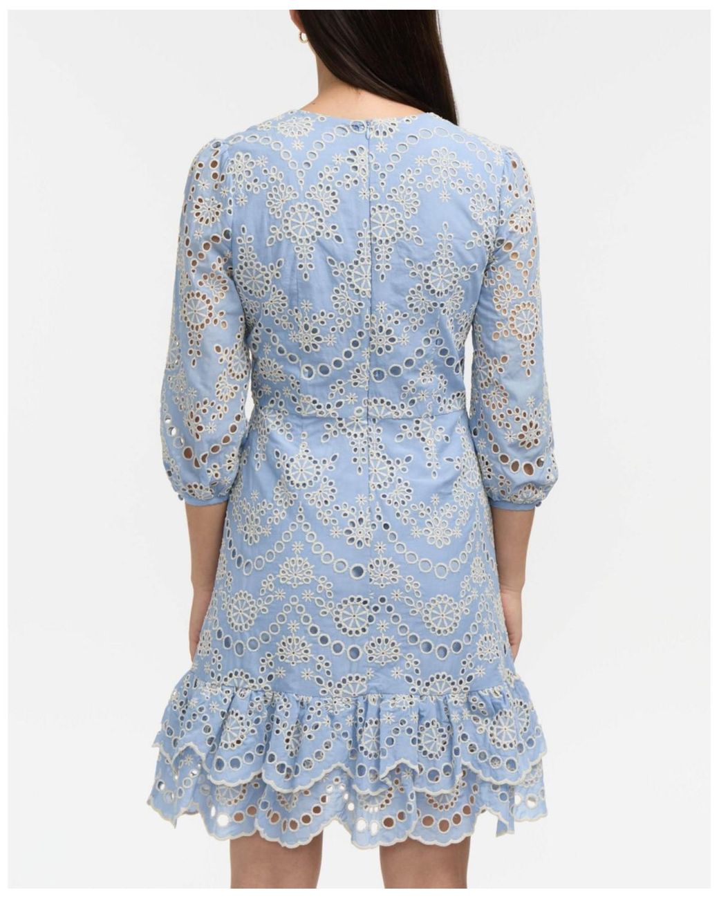 ellen tracy lace dress NWT ELLEN TRACY Navy Brown Lace Overlay Belt Full Skirt Dress 8 Misses MSRP $128