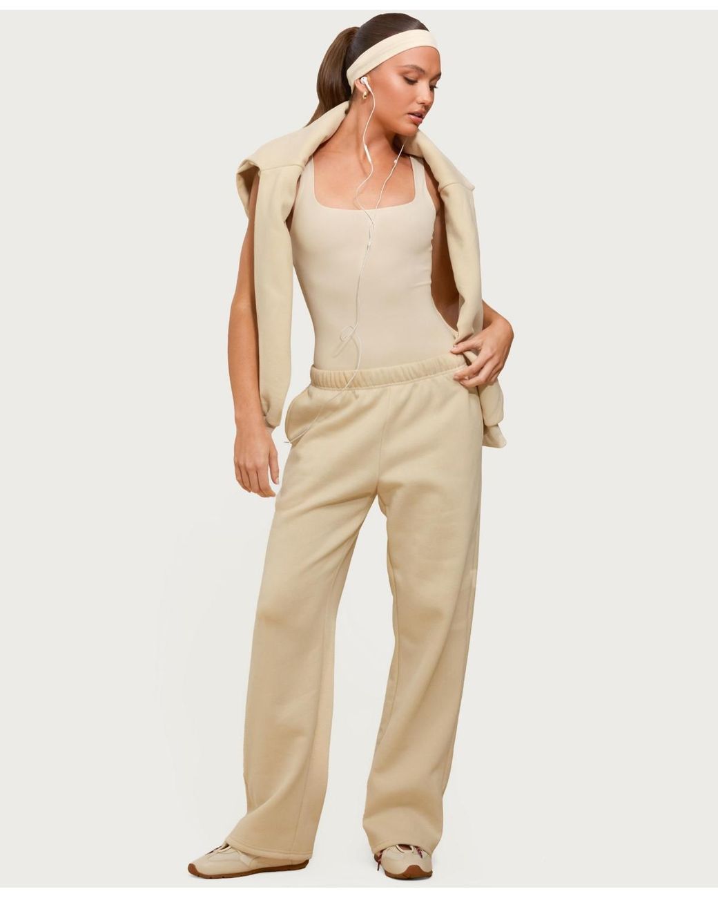 Edikted Natural Liona Square Neck Bodysuit