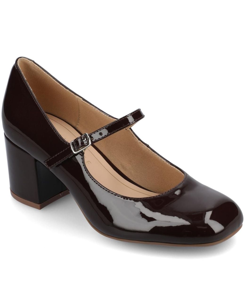 Journee Collection Black Okenna Square Toe Pumps