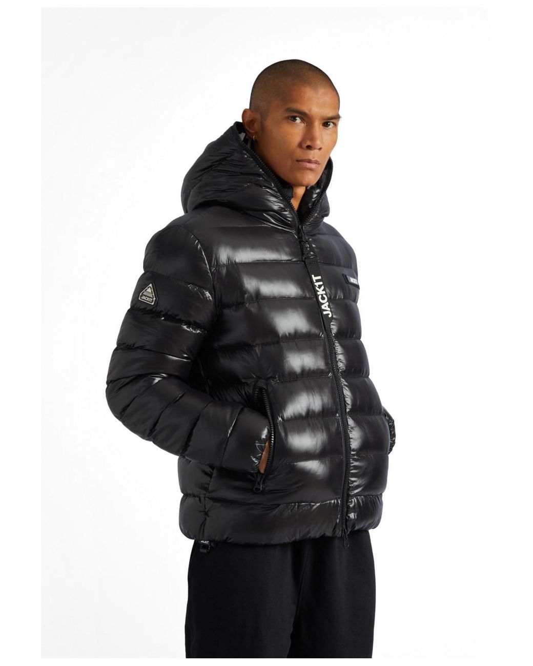 Jacket Black Hooded Insulated Jacket
