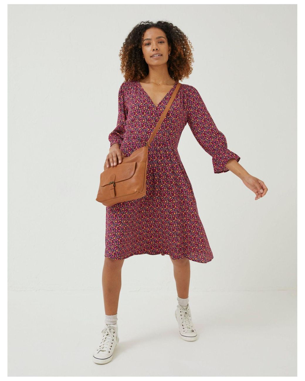 FatFace Maddox Retro Ditsy Dress - Women in Red | Lyst