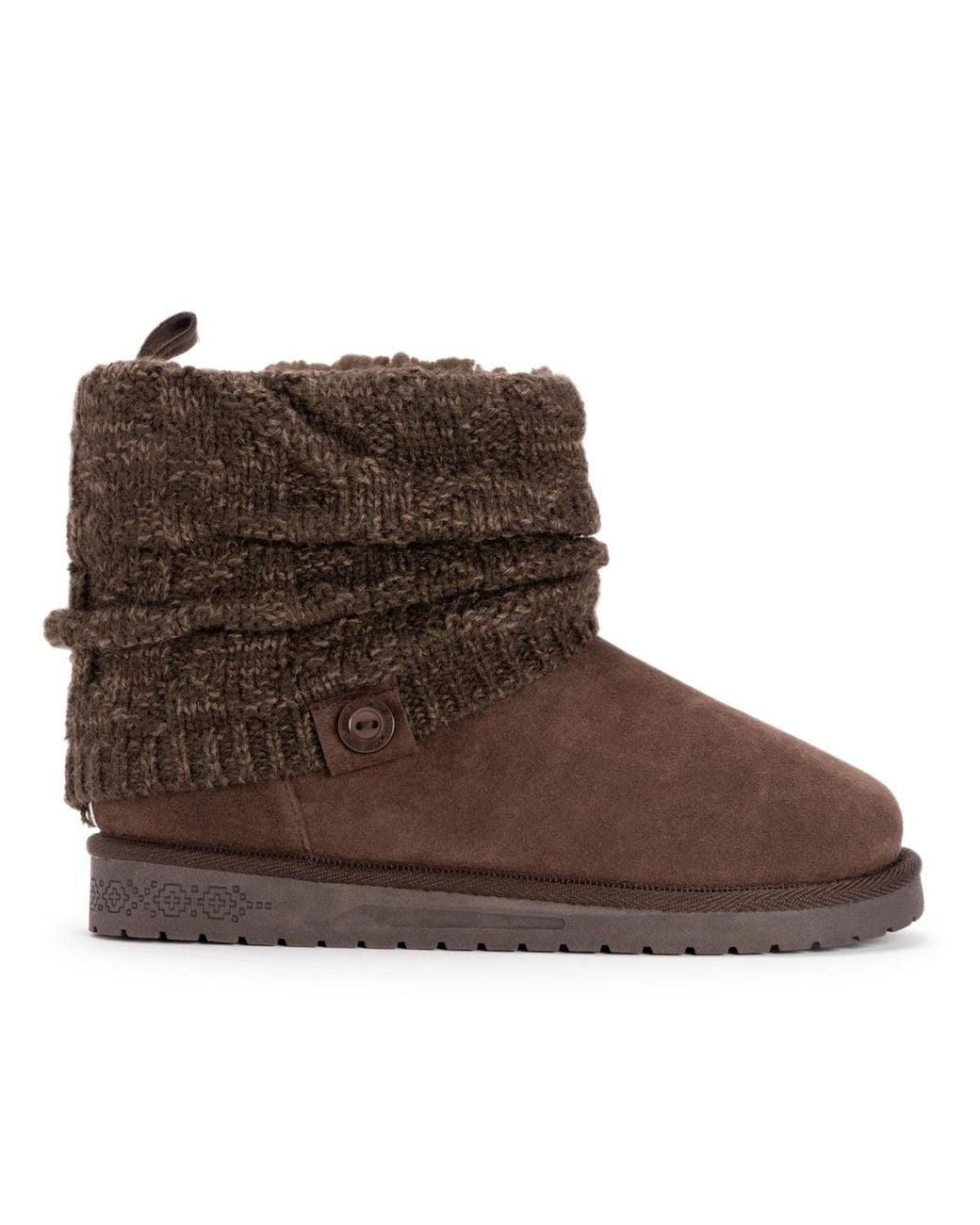 Muk Luks Brown Laurel Booties