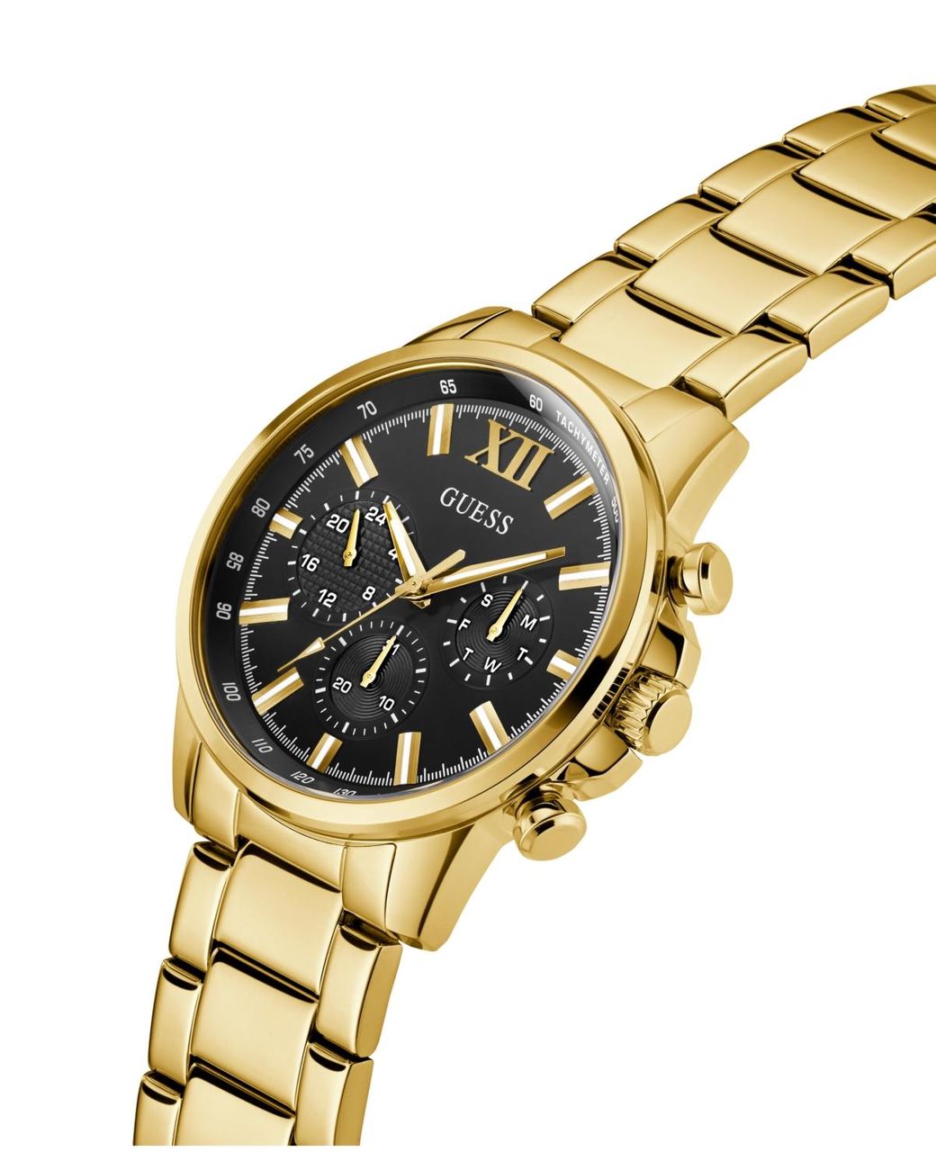 Guess Metallic Multi-function Stainless Steel Watch for men
