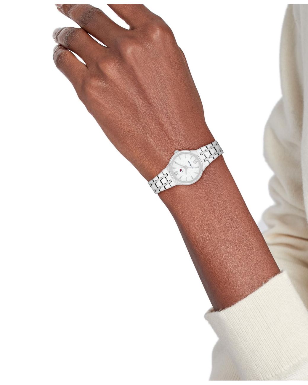 Tommy Hilfiger White Quartz Tone Stainless Steel Bracelet Watch