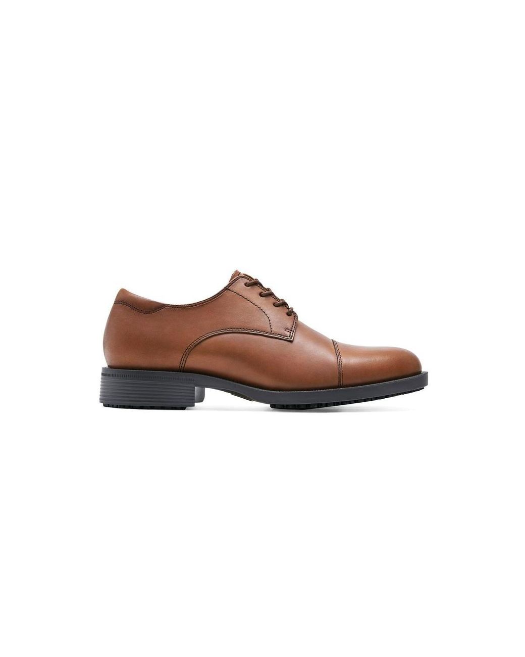 Shoes for Crews Senator Slip Resistant Water Resistant Soft Toe Dress And  Work Shoes in Brown for Men | Lyst