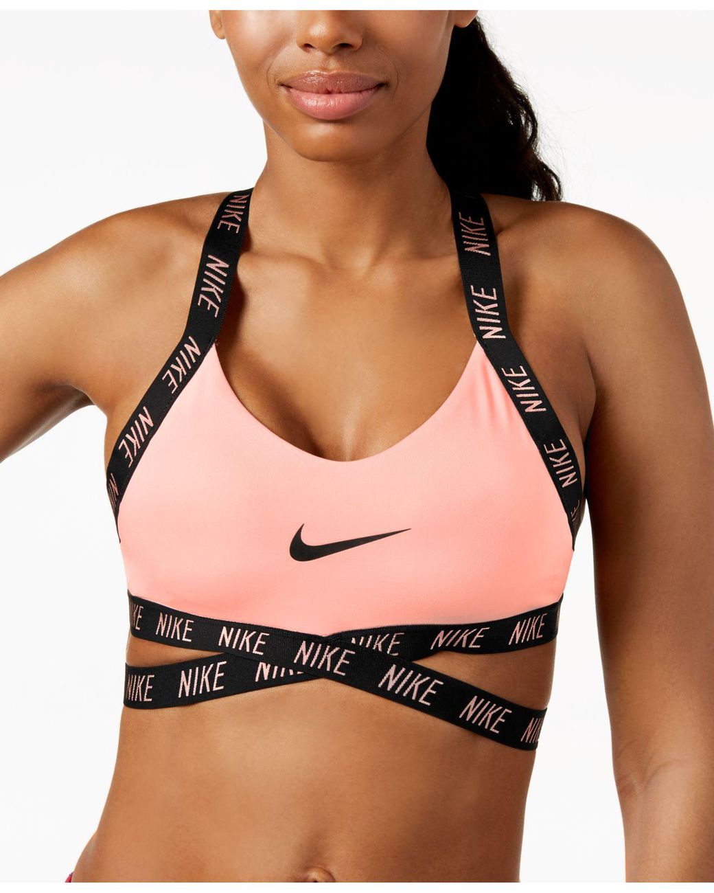 Nike Indy Dri-fit Cross-back Compression Low-impact Sports Bra in Black |  Lyst