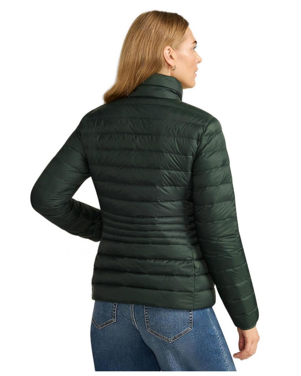 Lands' End Green Wanderweight Packable Down Jacket