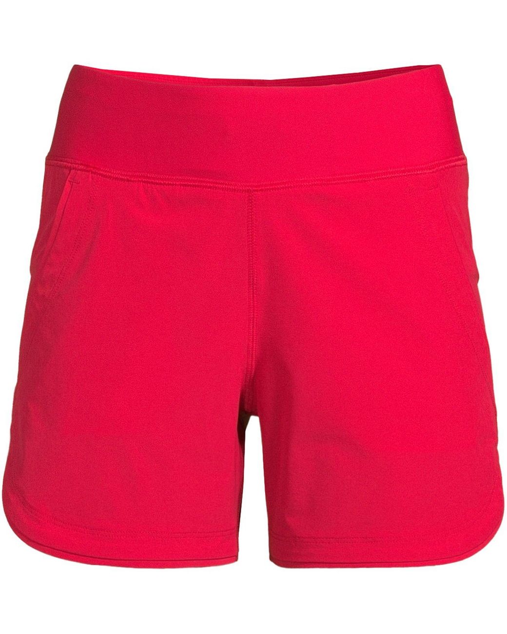 Lands' End Petite 5" Quick Dry Elastic Waist Board Shorts Swim Coverup