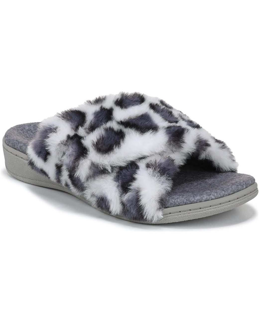 Vionic Gray Relax Ii Open Toe Slippers