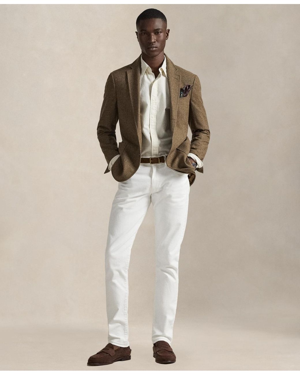 Polo Ralph Lauren Classic Fit Long Sleeve Oxford Shirt in Natural for ...