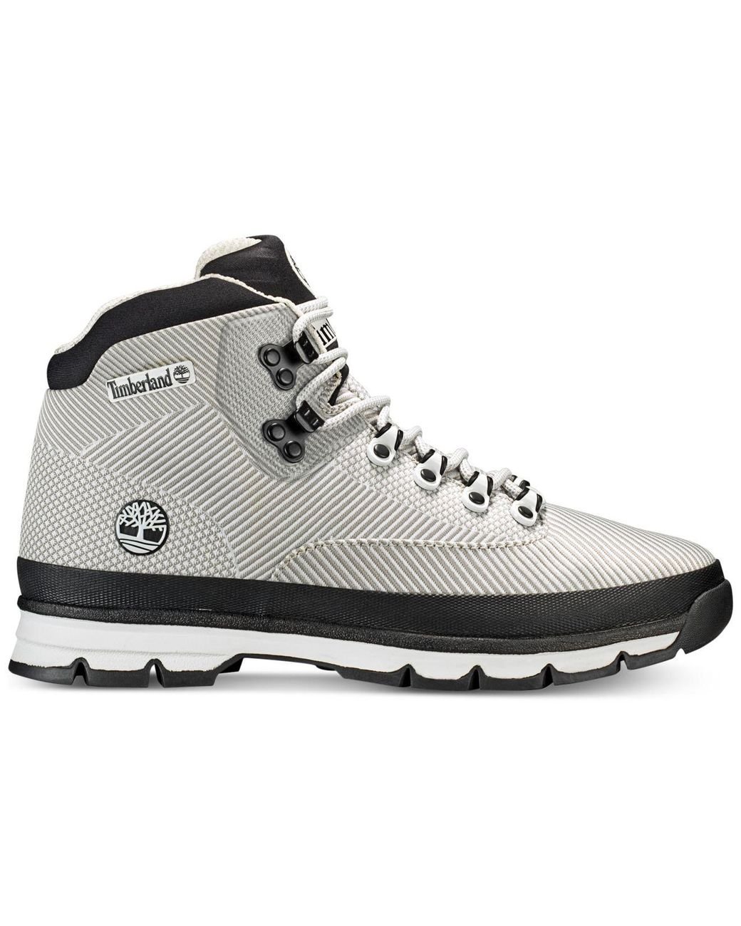 Timberland Euro Hiker Jacquard Boots in White for Men | Lyst