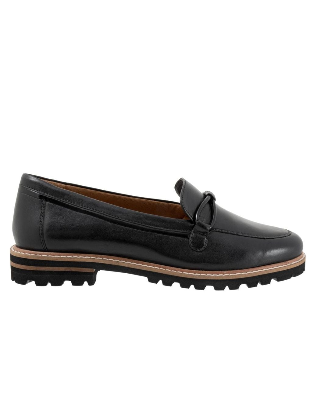 Trotters Black Fiora Flat