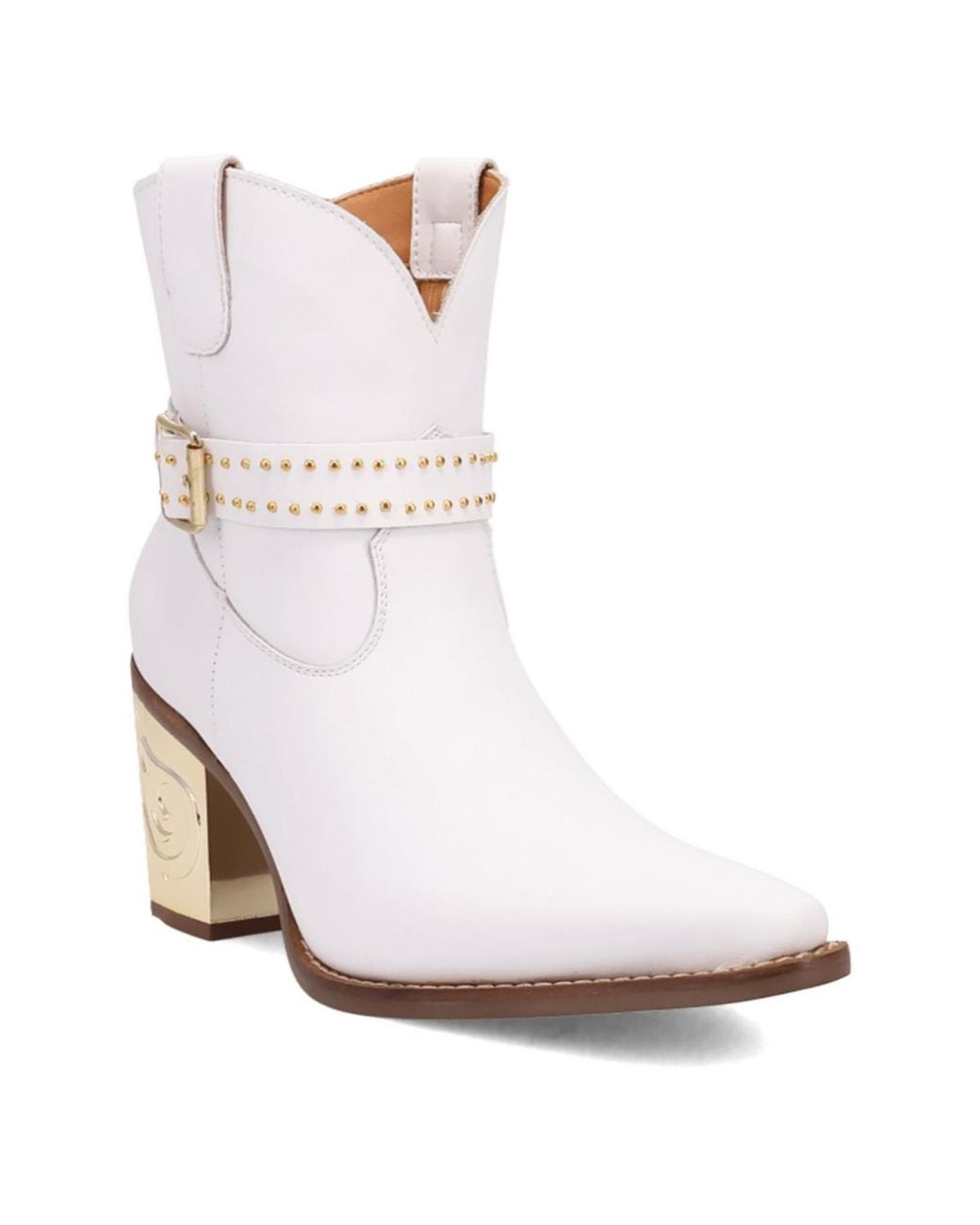 Dingo White Milano Leather Bootie