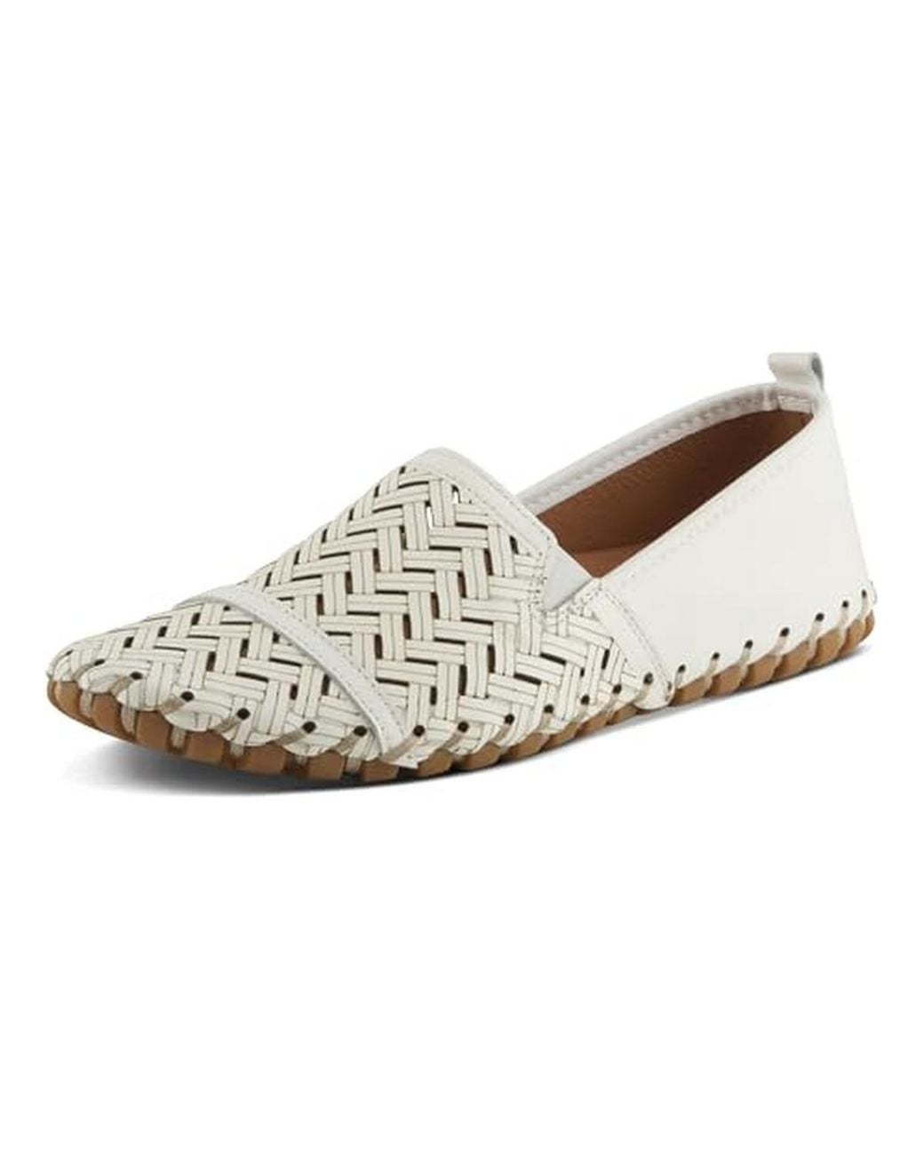Spring Step White Kapri Flexible Leather Loafer