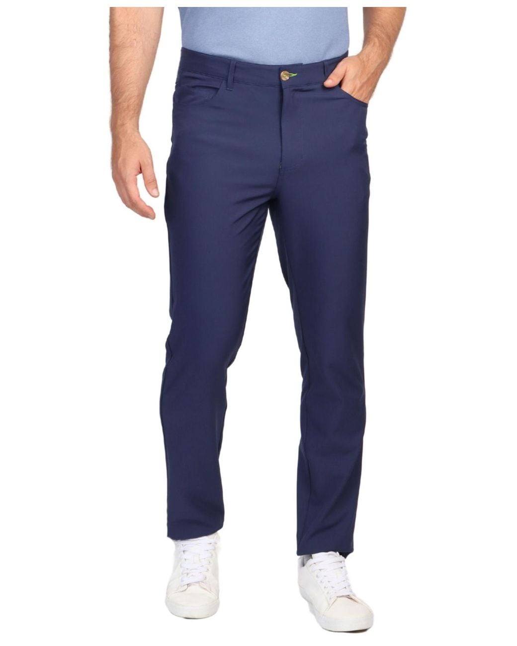 Tailorbyrd Blue Five Pocket Performance Pants for men