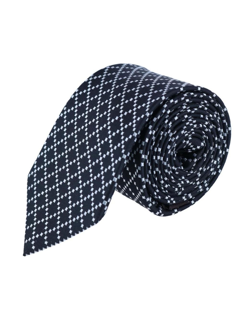 Trafalgar Blue Rowan Geometric Pattern Silk Necktie And Pocket Square Bundle for men