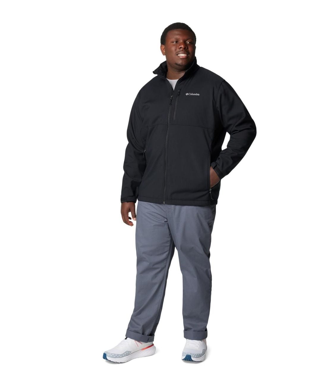 Columbia Black Big & Tall Ascender Softshell Jacket for men