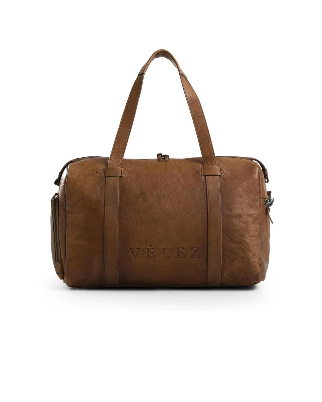 Velez Essential Hand-aged Bowling Handbag in Brown | Lyst