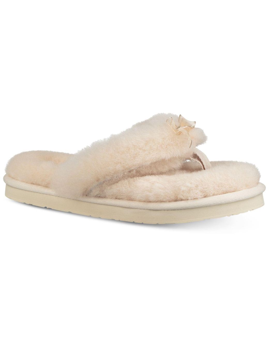 UGG Fur Fluff Flip-flop Iii Slippers in White (Natural) - Save 26% - Lyst