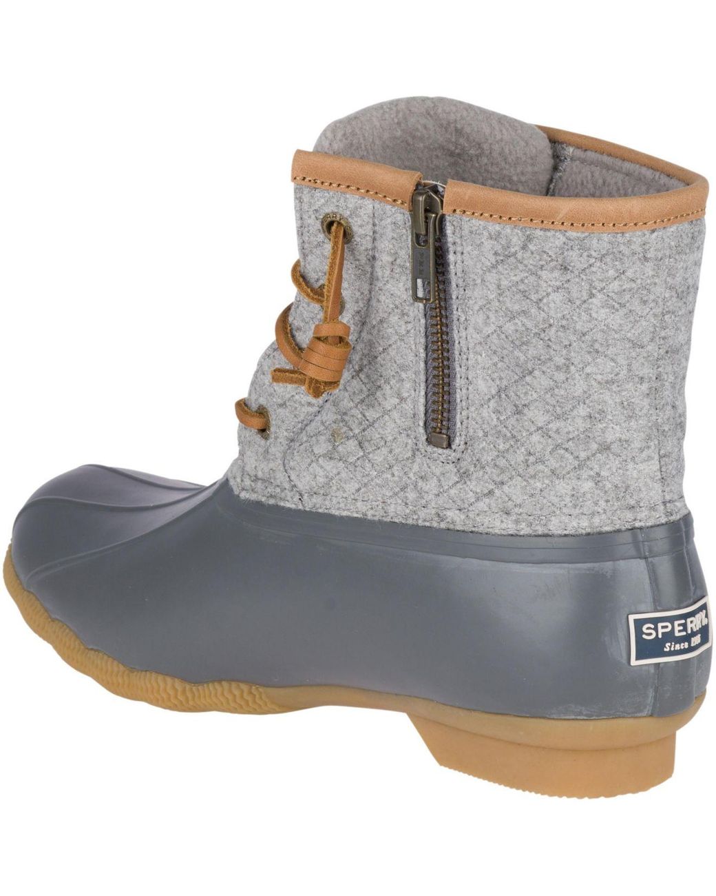 sperry saltwater emboss wool duck rain boots