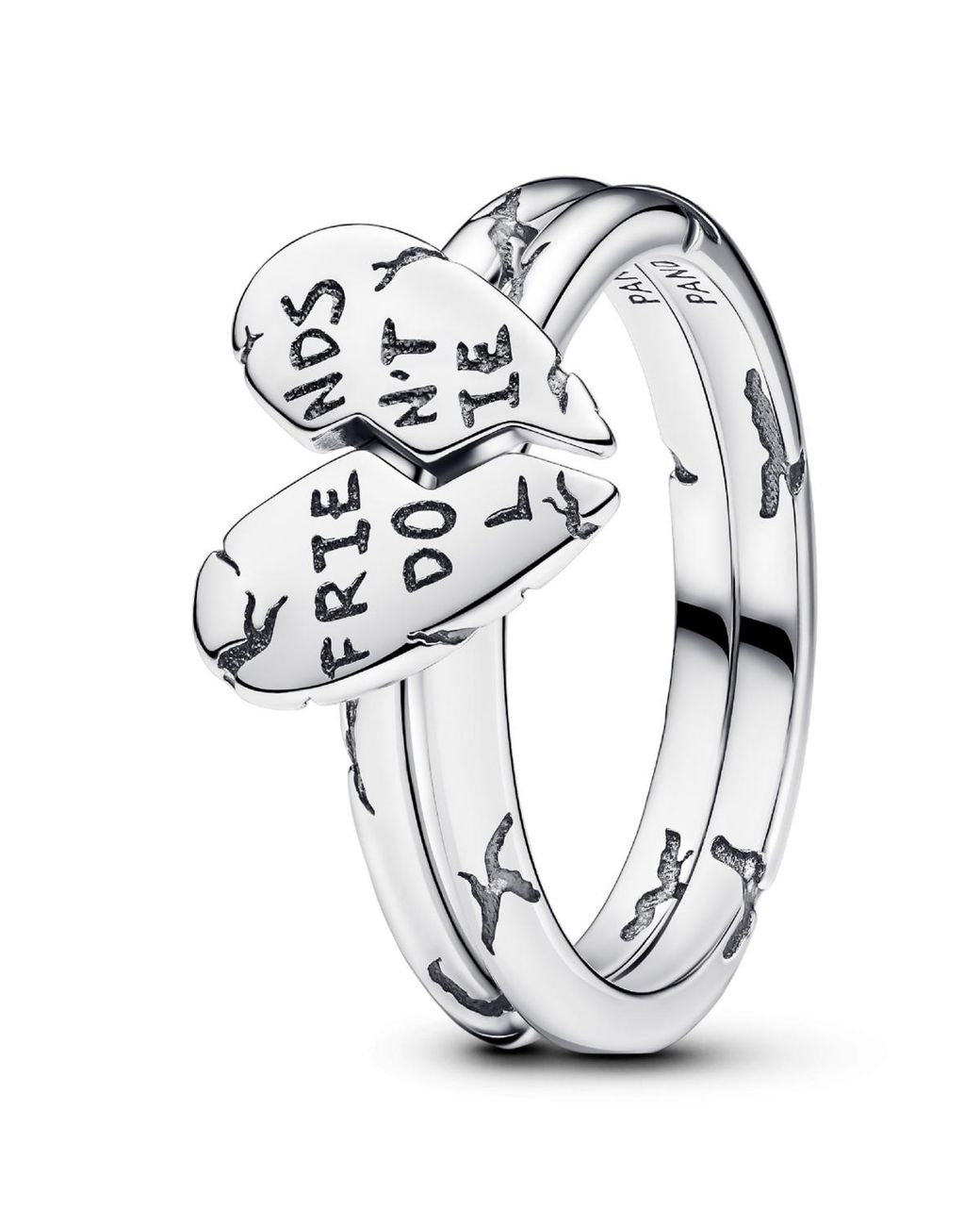 PANDORA Stranger Things Friends Don't Lie Splitable Ring in White | Lyst