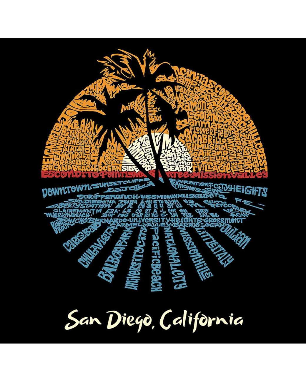 LA Pop Art Black Cities for men