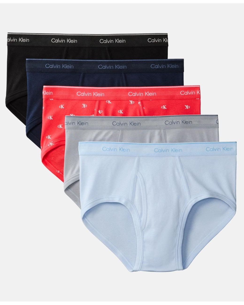 Calvin Klein Multicolor 5-pack Cotton Classics Briefs Underwear for men