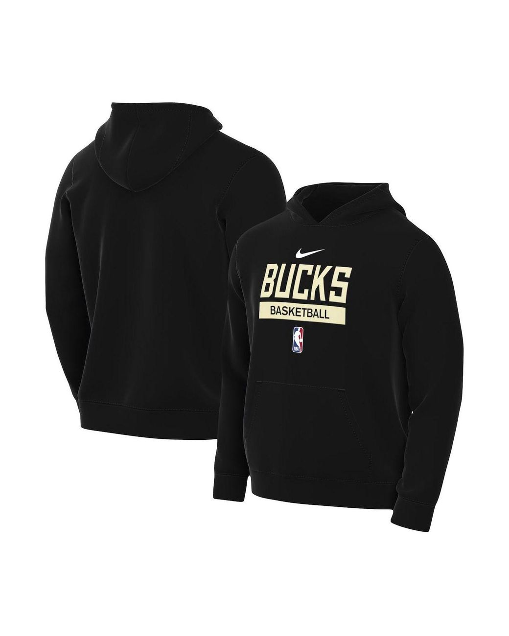 Nike Black Milwaukee Bucks 202223 Spotlight On Court Practice Performance Pullover Hoodie For