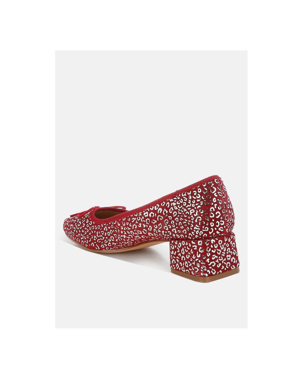 Printable Neingan Rag & Co Ningen Leopard Print Block Heel Ballerinas in Red | Lyst