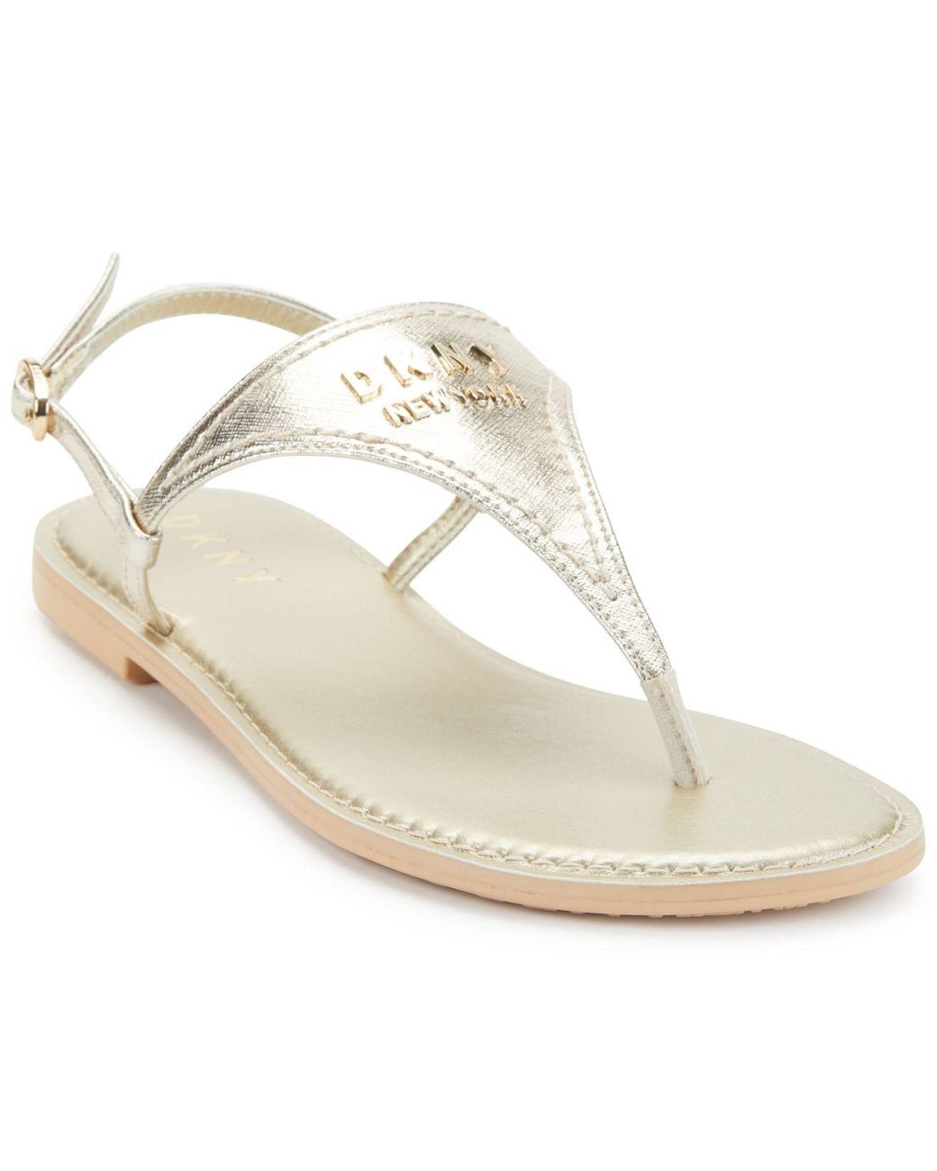 dkny gold sandals