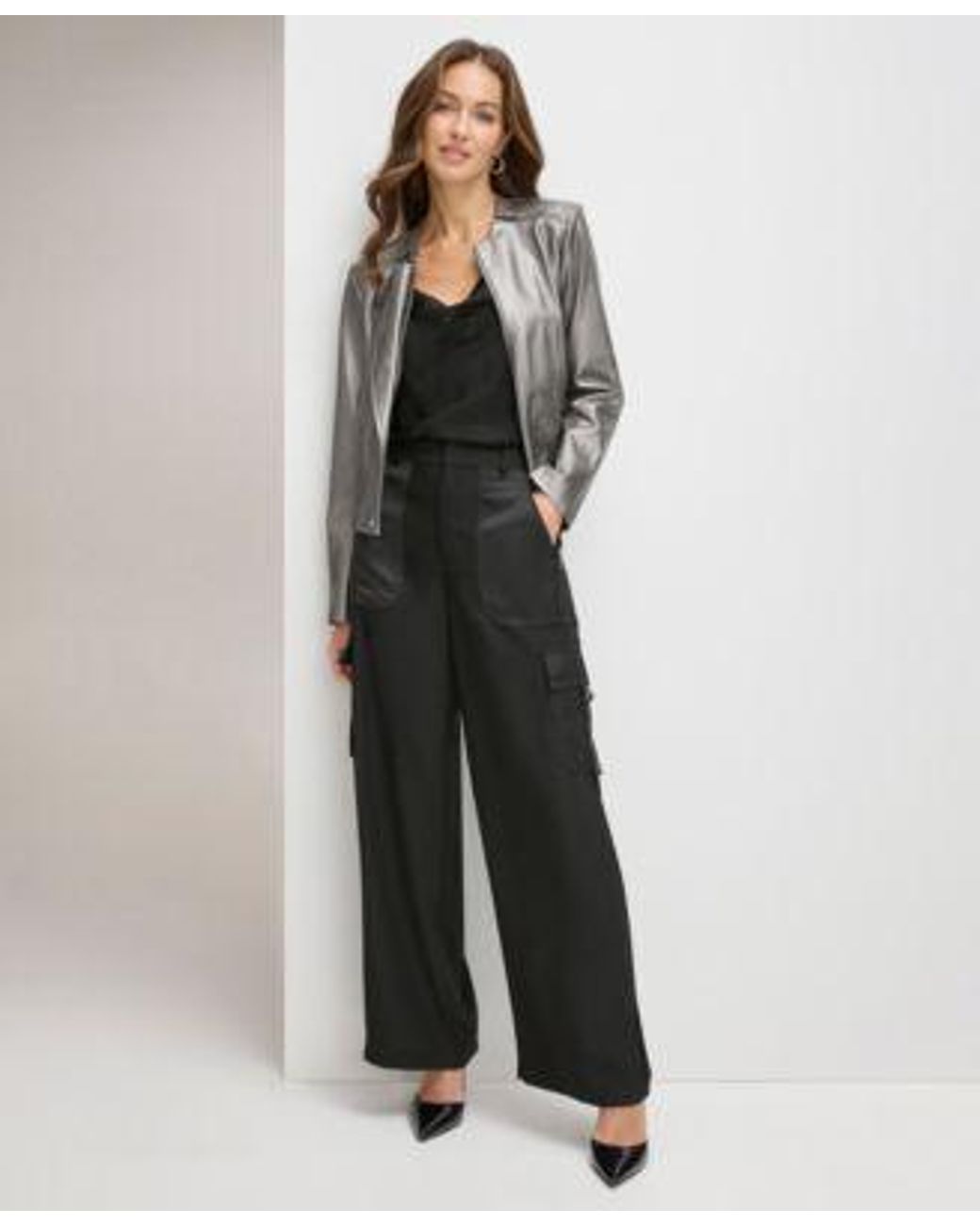 dkny silk pants