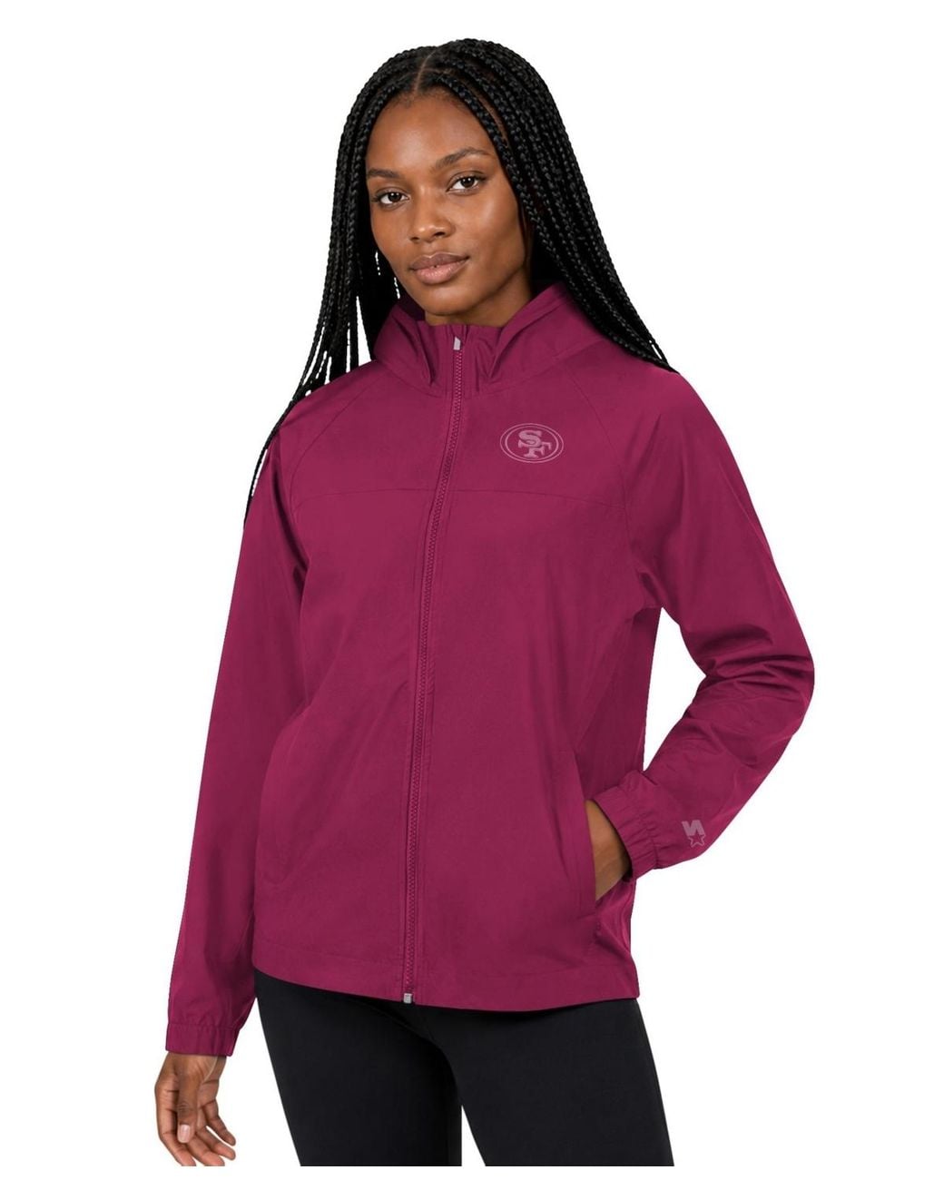 Niners Gold Color Starter San Francisco 49ers Athleisure Lightweight Full-zip Raglan ...