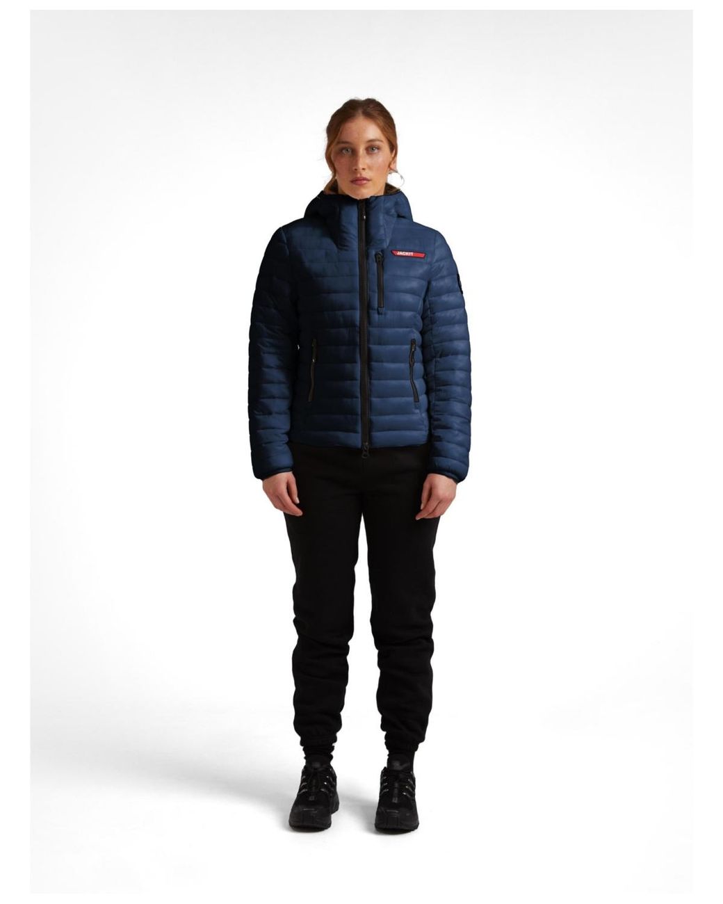 Jacket Blue Satell1te Padded Hooded Jacket