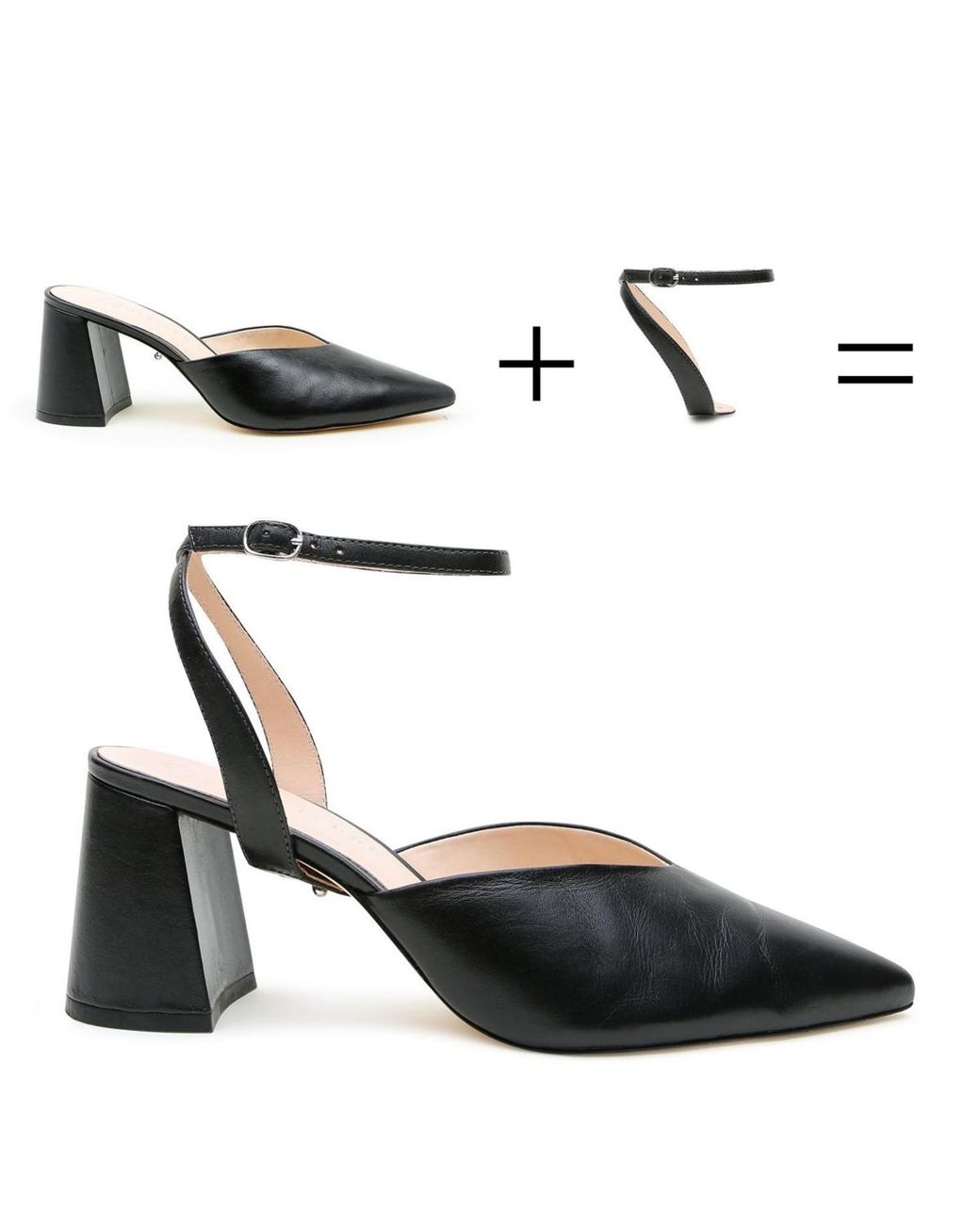 Alterre Black Marilyn Customizable V Mules