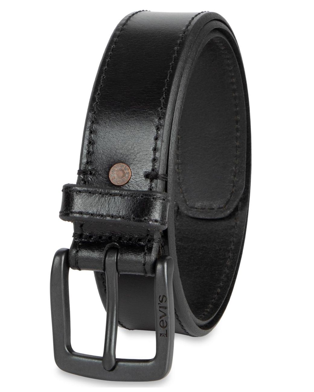 Levi's Black Elevated Leather Belt for men
