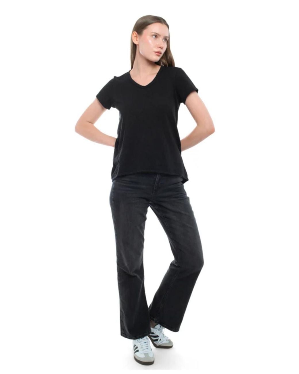 Wilt Black Short Sleeve Shrunken Boyfriend Tee