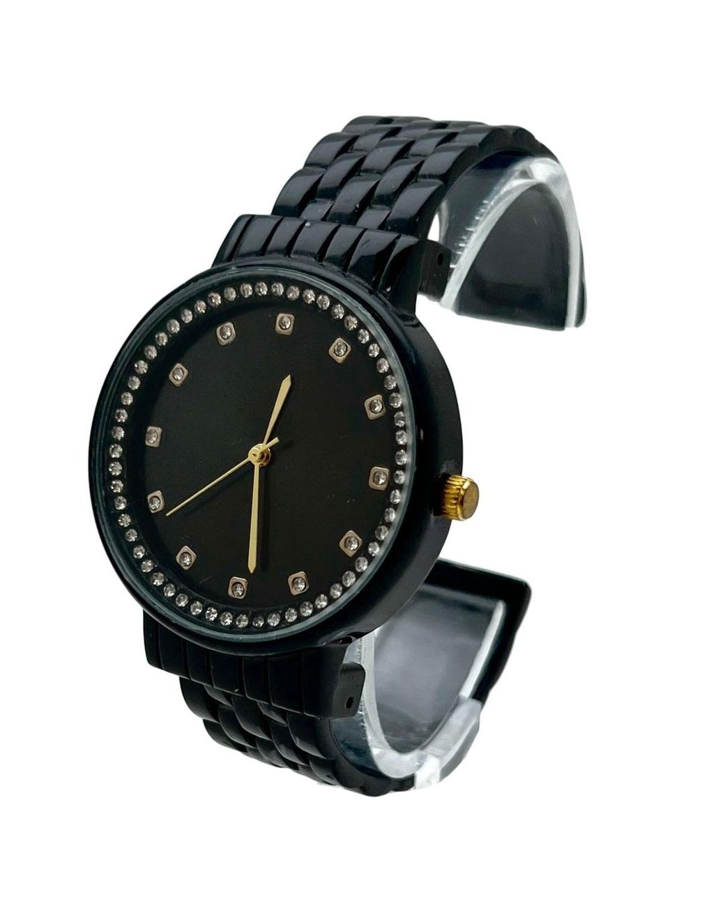 Olivia Pratt Black Boyfriend Style Bangle Watch