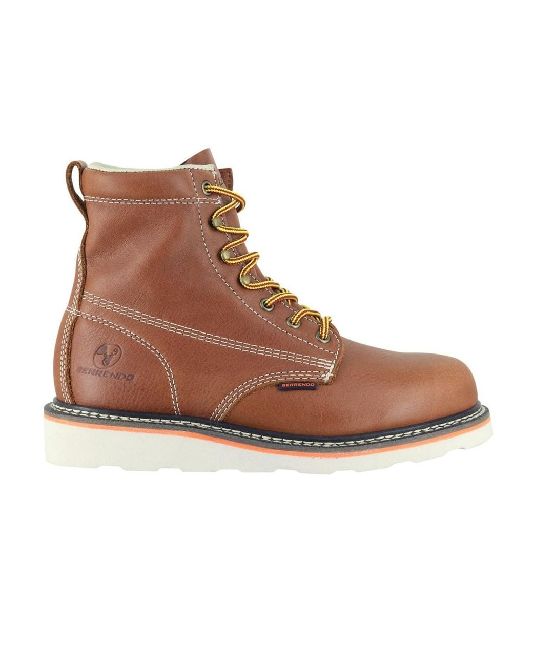 Berrendo Brown 6" Soft Toe Work Boots for men