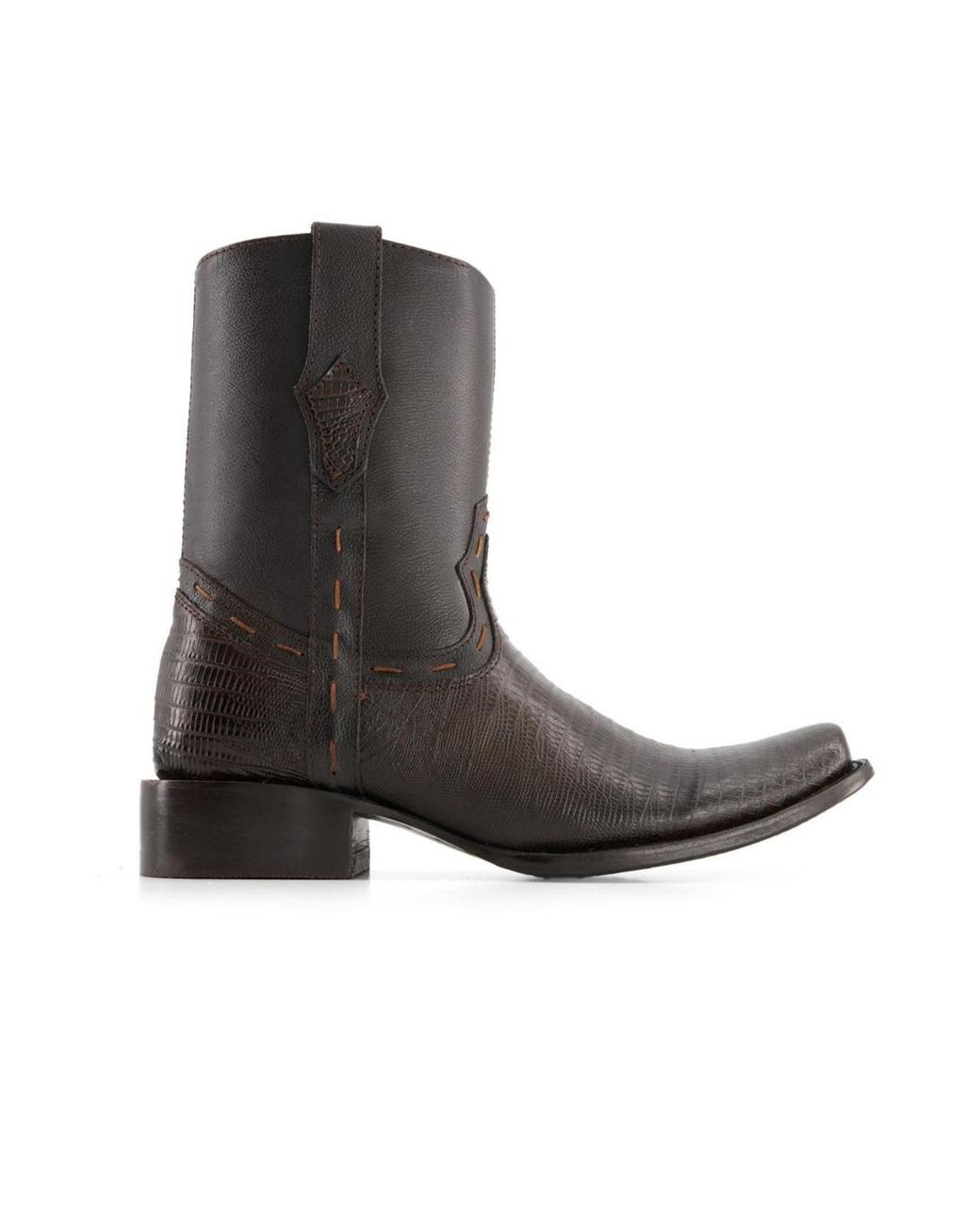 Forastero Black Leather Cowboy Boots for men