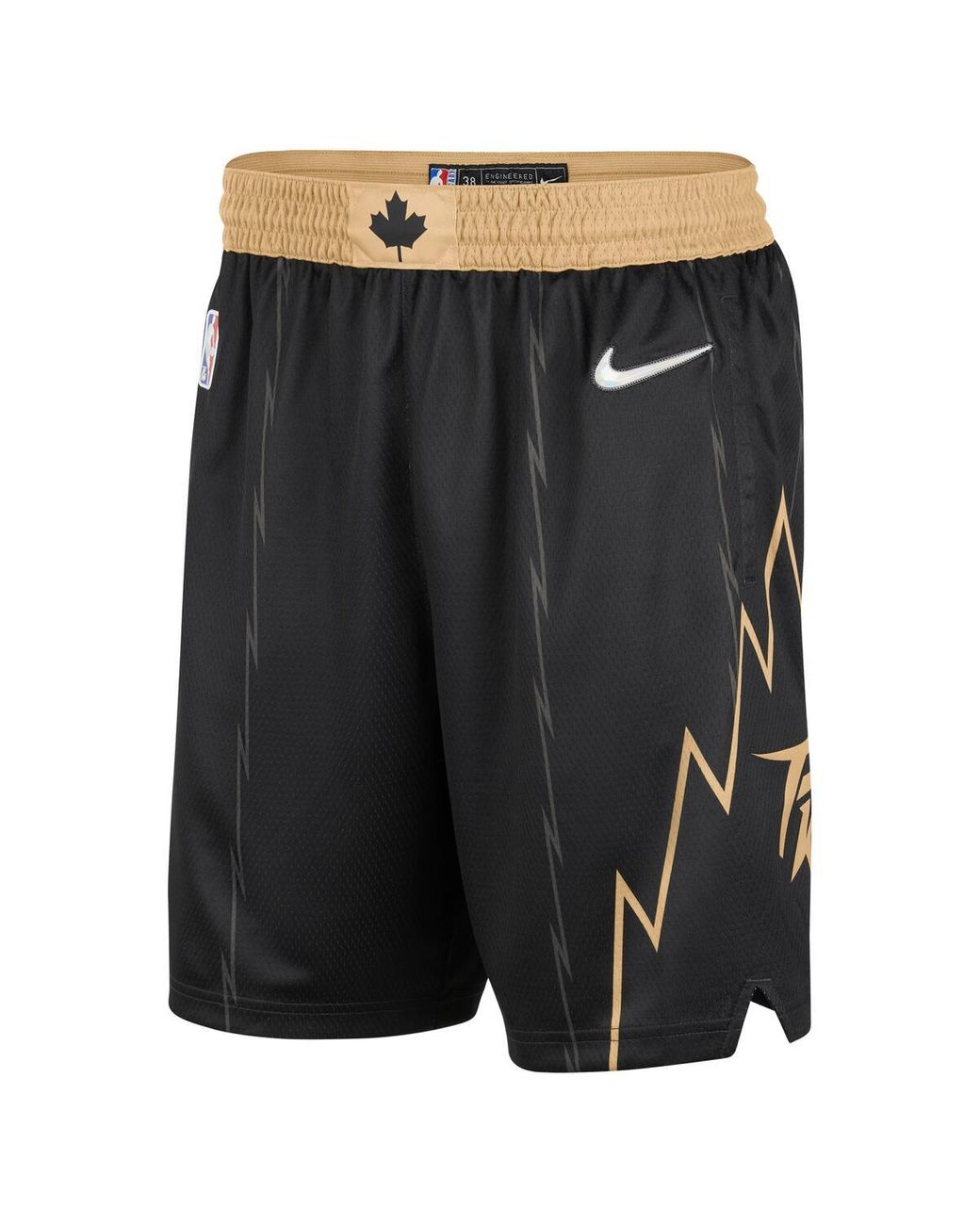 Nike Black And Gold Toronto Raptors 2021/22 City Edition Swingman Shorts  for Men | Lyst