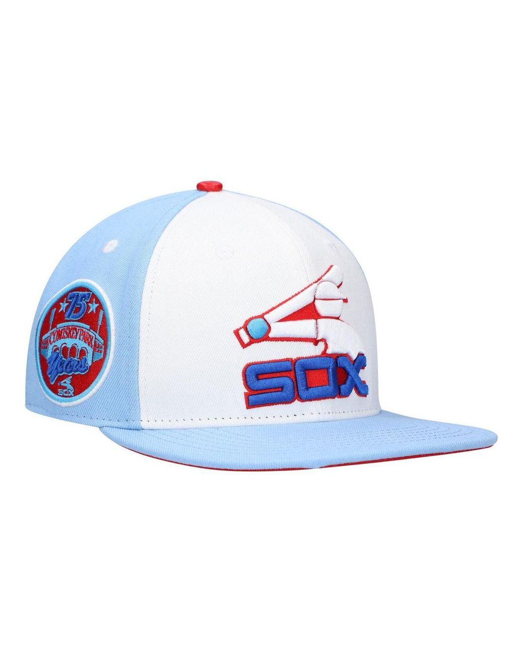Pro Standard White, Light Blue Chicago White Sox Blue Raspberry Ice Cream Drip Snapback Hat for