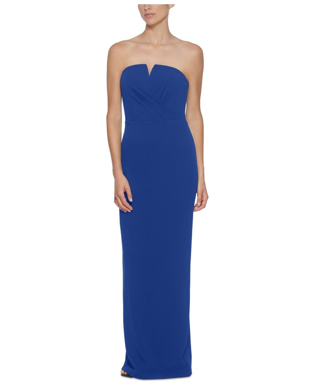 calvin klein strapless gown