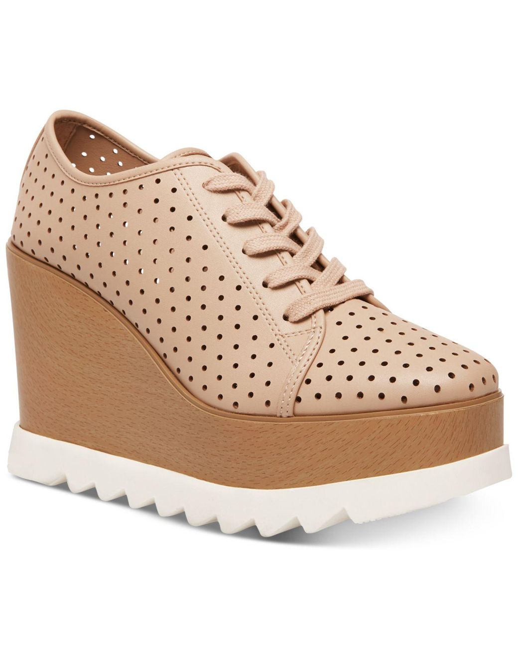 Steve Madden Unfazed Wedge Oxfords in Natural Lyst