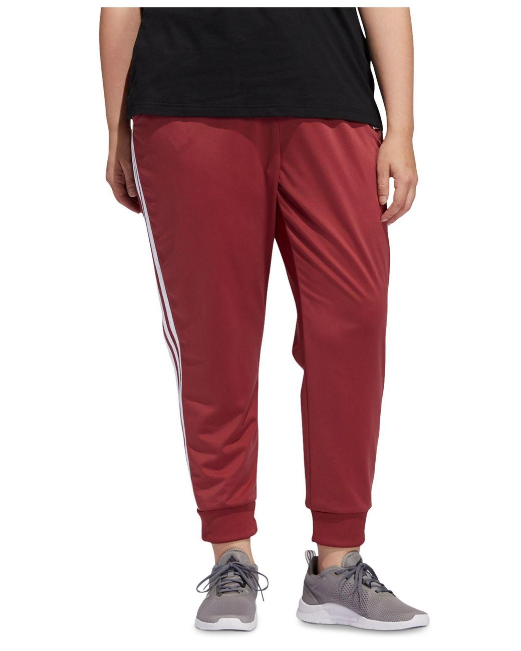 red adidas joggers women