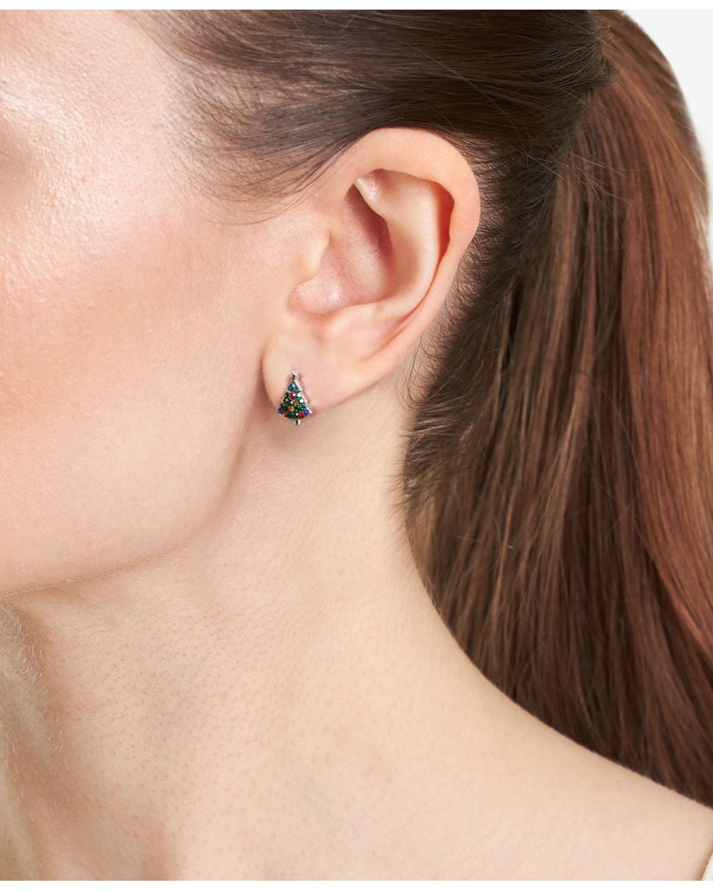 Macy's Blue Xmas Tree Stud