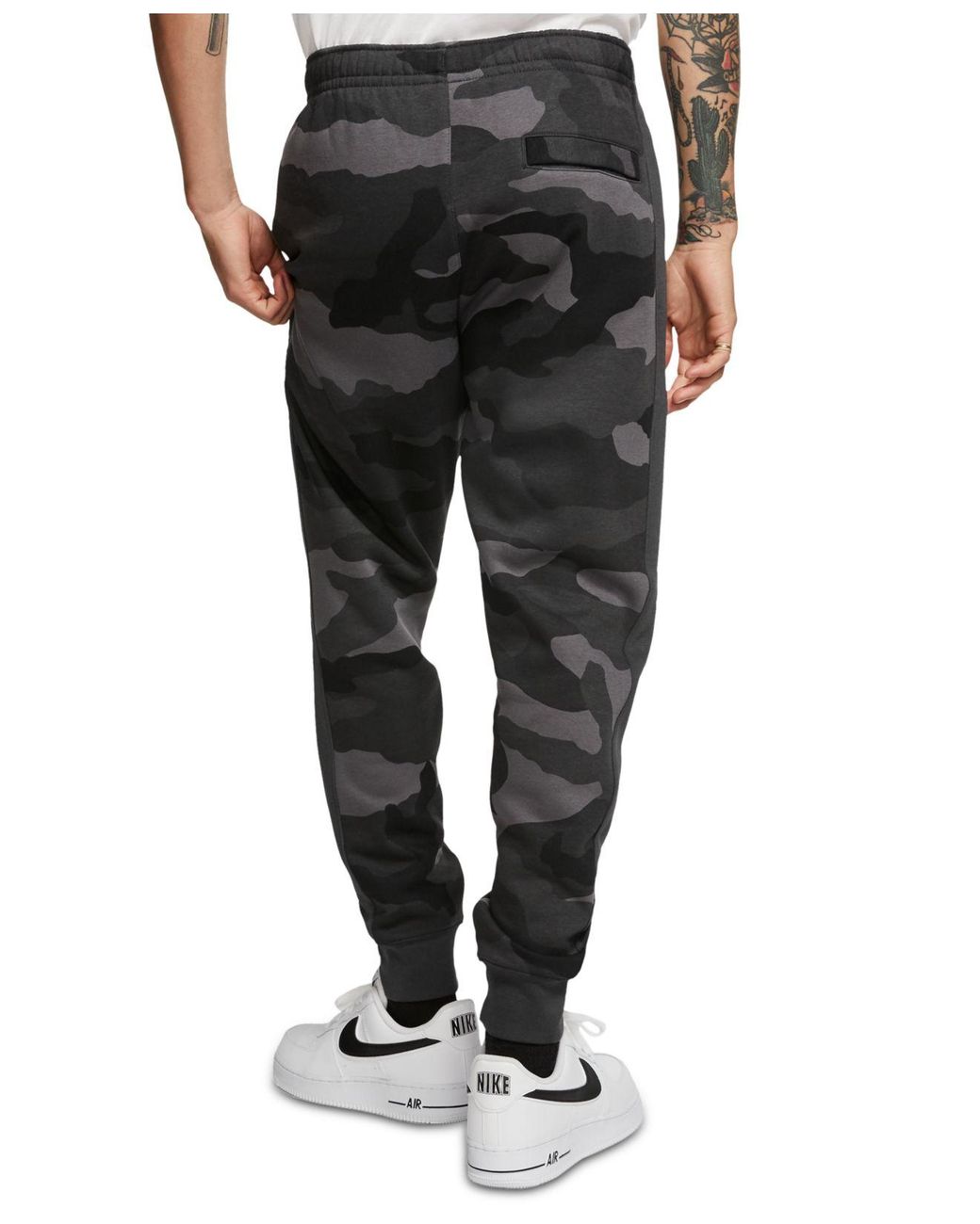 Nike Sportswear Club Fleece Camo Joggers in Gray for Men | Lyst