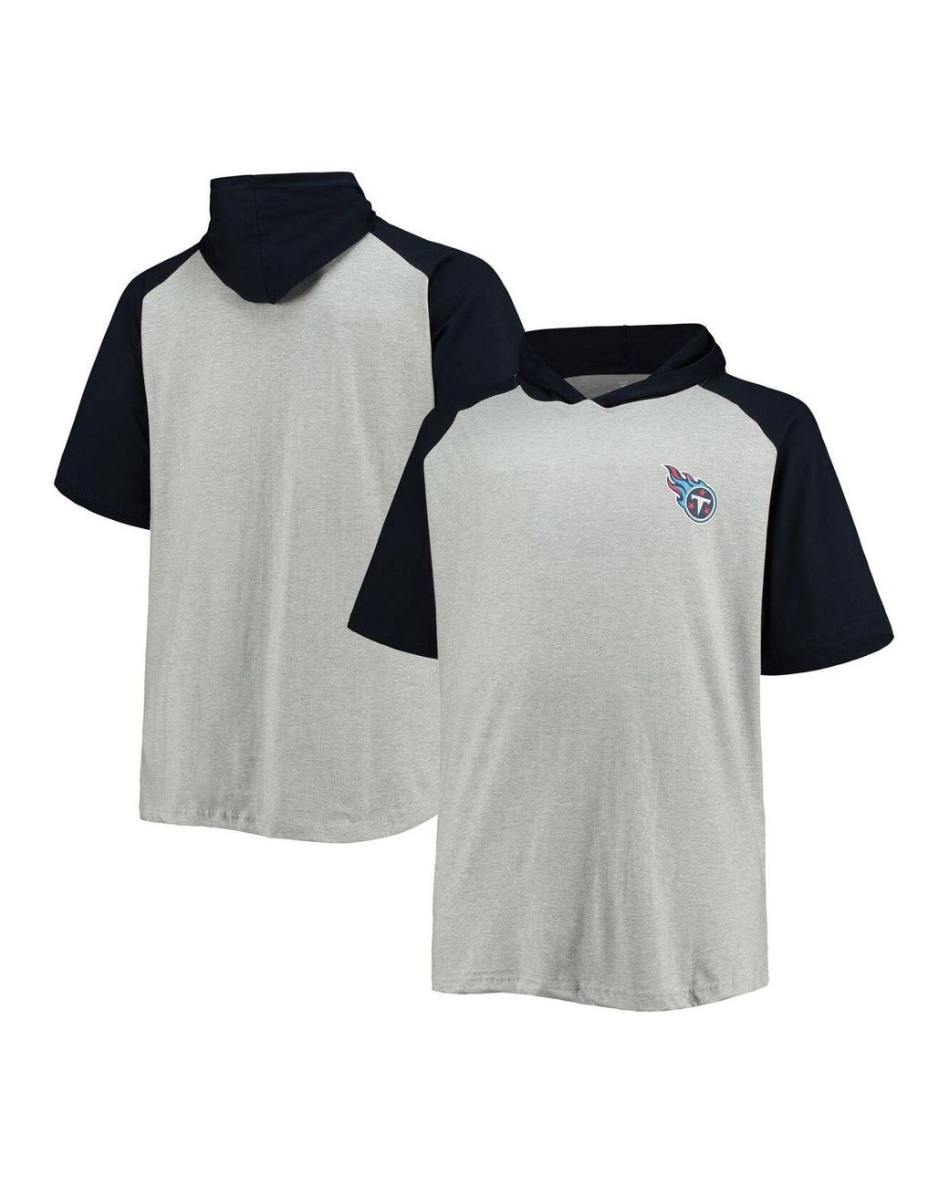 Men's Heathered Gray/Navy Chicago Bears Big & Tall Raglan Short